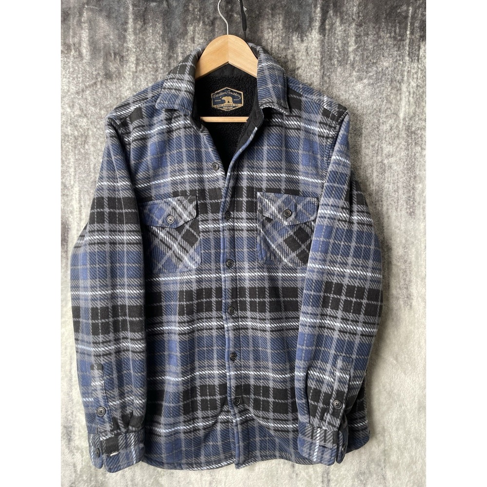 Freedom Foundry Sherpa Lined Mens Size Medium Flannel Shirt Jacket